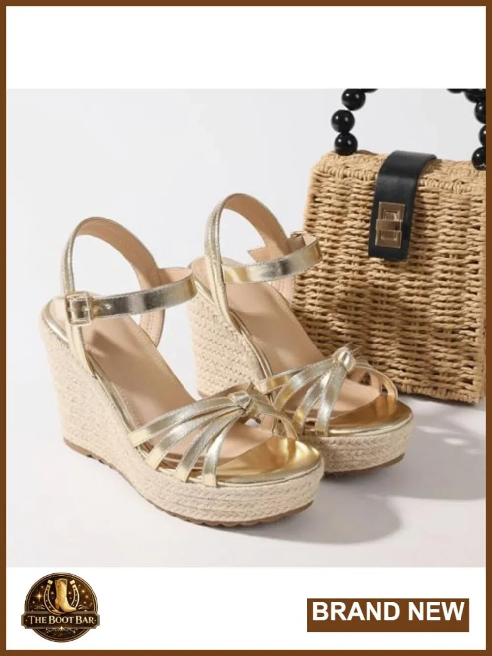Women's Braided Espadrille Wedge Sandals - Platform Ankle Strap Open Toe Summer